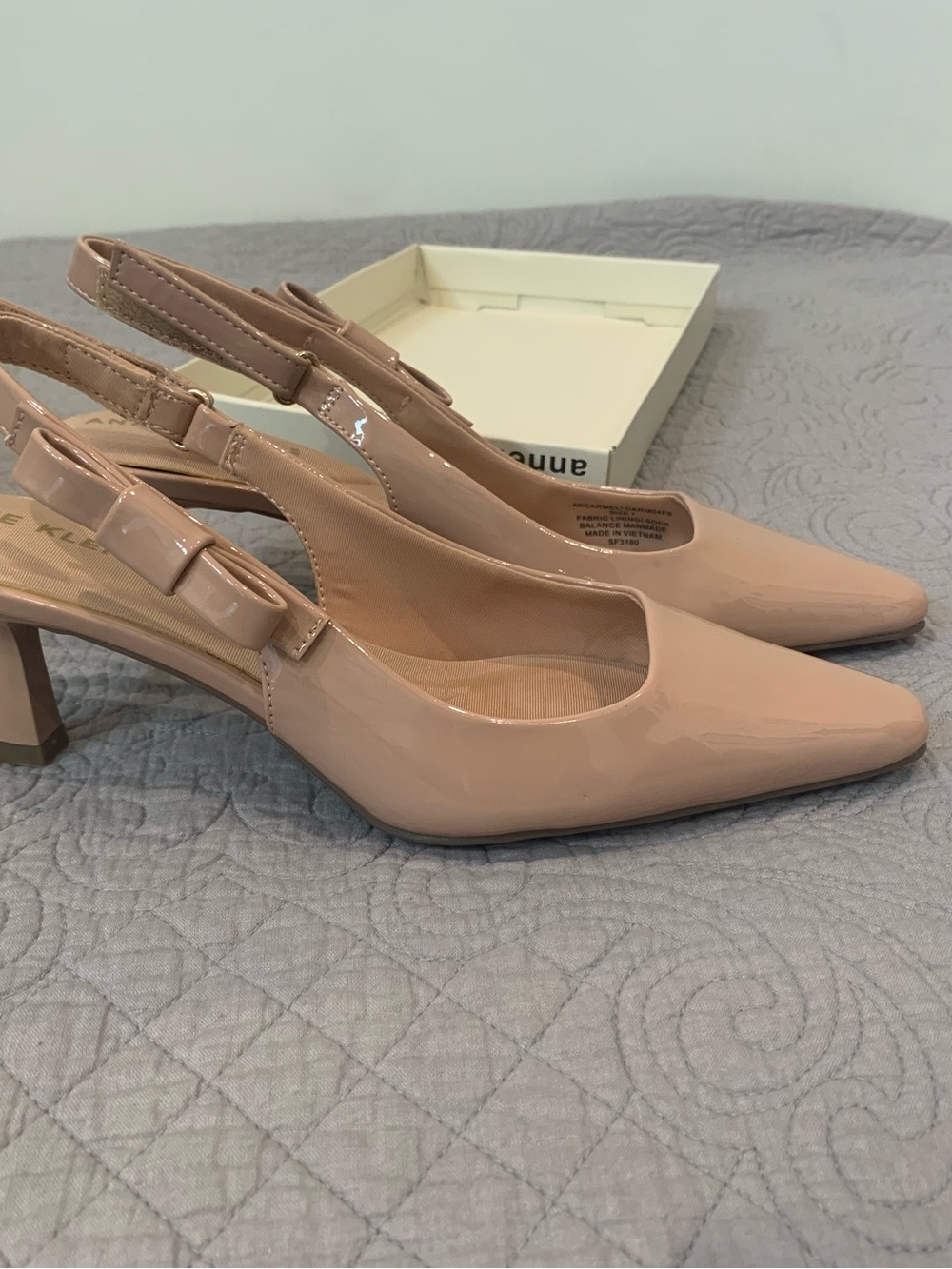 Anne Klein Patent Slingback Pumps in Blush